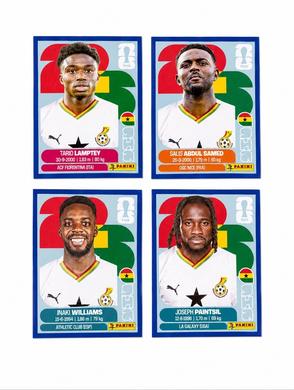 FIFA World Cup 2026 Sticker Blue Parallel Ghana Set